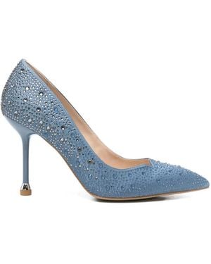 Liu Jo Rhinestone-Embellished Heeled Pumps - Blue