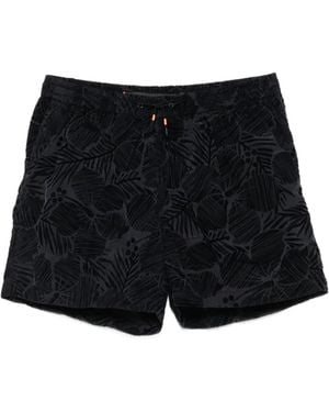 Rrd Floral-Print Drawstring Shorts - Black