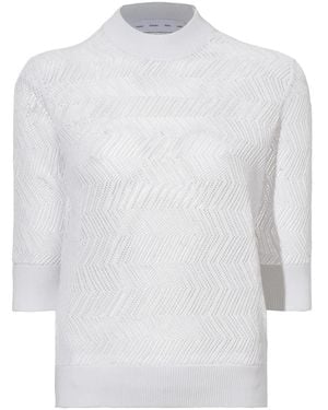 Proenza Schouler Top Nicola Traforato - Bianco