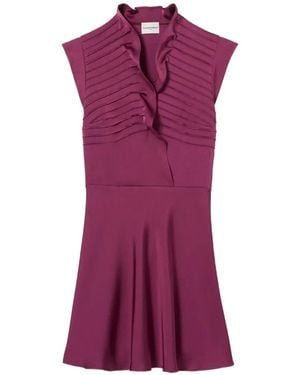 Claudie Pierlot Ruffled Pleated Dress - Purple
