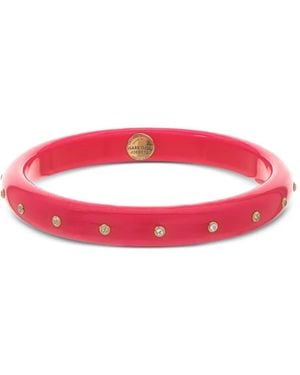 Mark Davis 18K Topaz Bakelite Bangle - Red