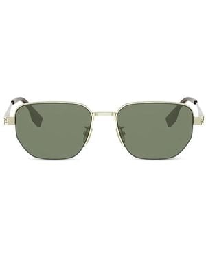 Fendi Geometric-Frame Sunglasses - Green