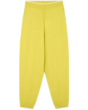 Sunnei Pantaloni Con Vita Elasticizzata - Giallo