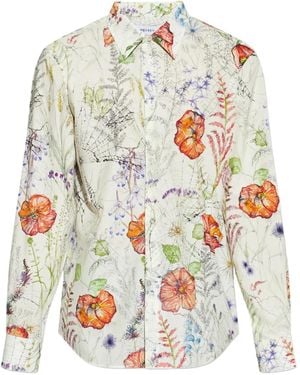 McQueen Floral-Print Shirt - White