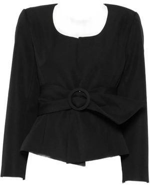 Jacquemus Belted Peplum Jacket - Black