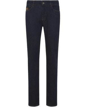 Etro Logo-Embroidery Five-Pockets Jeans - Blue