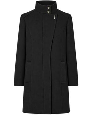 Liu Jo Asymmetric High-Neck Coat - Black