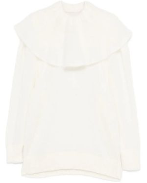 Viktor & Rolf ラッフルネック セーター - ホワイト
