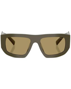 Prada Lunettes De Soleil À Monture Géométrique - Green