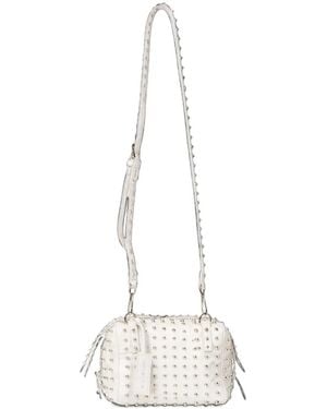 John Richmond Borsa A Tracolla Con Borchie - Bianco