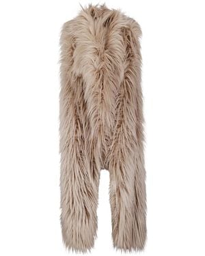 BB COUTURE Sleeveless Faux-Fur Coat - Natural