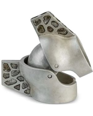 Parts Of 4 X Fangophilia Joint Mohawk Ring - Grey