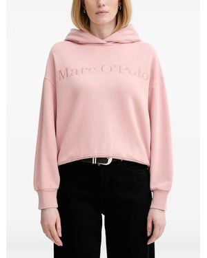 Marc O' Polo Embroidered-Logo Hoodie - Pink