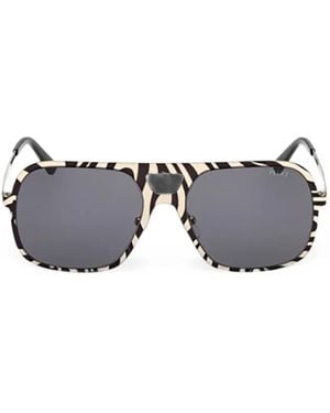 PUCCI Zebra-Print Pilot Sunglasses - Grey