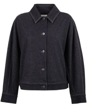 Max Mara Long Sleeves Cropped Jacket - Blue