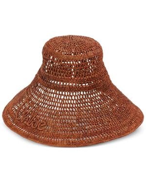 Chloé Raffia Hat - Brown