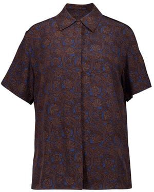 Matteau Paisley-Print Shirt - Purple