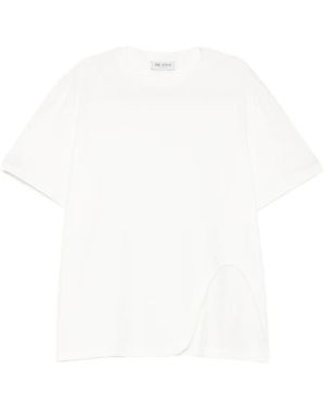 The Attico Camiseta Con Aberturas En El Dobladillo - Blanco