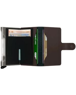 Secrid Button-Fastening Leather Cardholder - Black