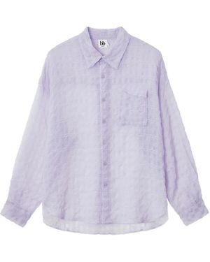 B+ AB Chemise À Poches Poitrine - Purple