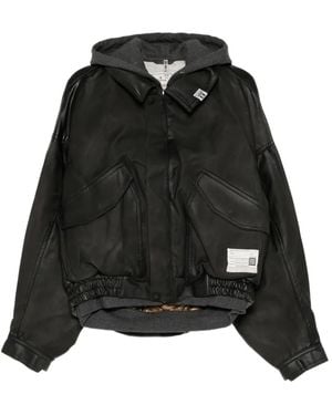 Maison Mihara Yasuhiro Shifted-Layer Coat Jacket - Black