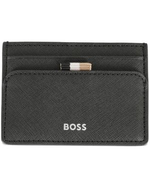 BOSS Logo-Print Cardholder - Black