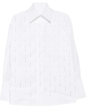 ARMARIUM Malik Crystal-Embellished Long-Sleeve Shirt - White