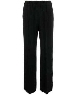 Alberto Biani Elasticated Waist Straight-Leg Pants - Black