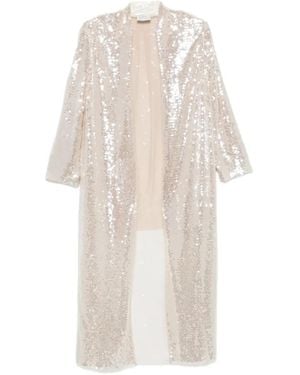 forte_forte Manteau À Sequins Brodés - White