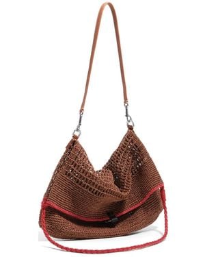 Bimba Y Lola Medium Shoulder Bag Made Of Oak Paper - Brown