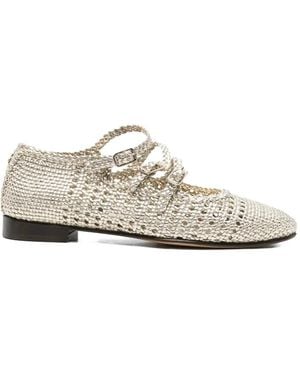 CAREL PARIS Braided Strap Flats - White