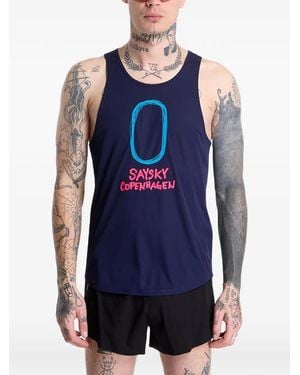 Saysky Statement Flow Singlet - Blue