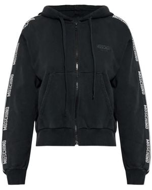 Moschino Active Logo-Tape Hoodie - Black