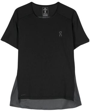 On Shoes Colourblock Performance T-Shirt - Black