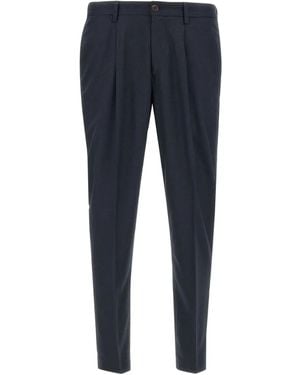Devore Pantalon De Costume À Plis - Bleu
