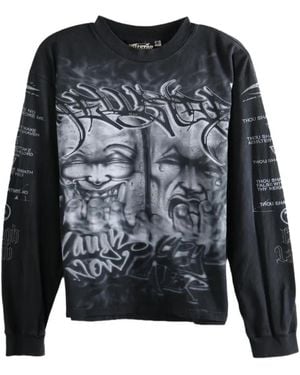 HELLSTAR Commandments Graphic-Print Long-Sleeve T-Shirt - Black