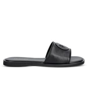 Trussardi Logo-Patch Sandals - Black