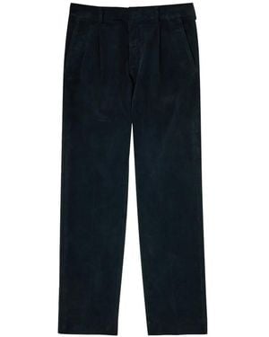 NN07 Bill Pleated Corduroy Trousers - Blue