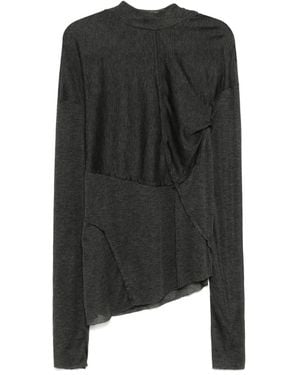 CHIAHUNG SU Camiseta asimétrica - Negro