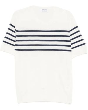 Gran Sasso Striped Round-Neck T-Shirt - White