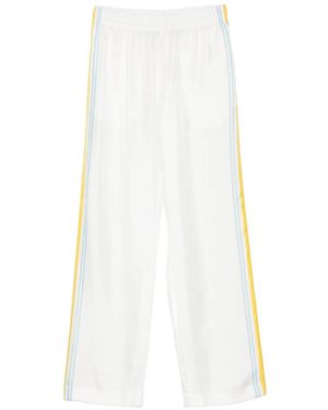 CASABLANCA Tennis Landscape Striped Trousers - White