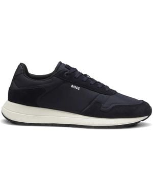 BOSS Logo-Detail Sneakers - Blue