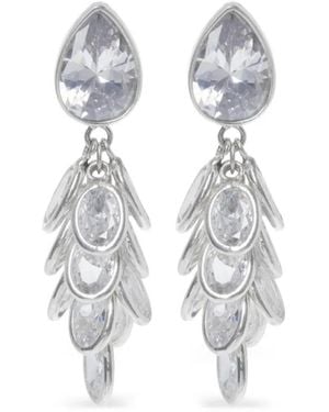 freya rose Crystal Drop Earrings - White