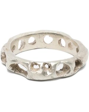 Paura Anillo Con Efecto Forjado - Blanco