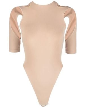 ANDREADAMO Cut-Out-Detail Stretch Top - White