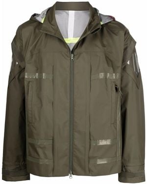 Undercover A-Print Hooded Jacket - Green