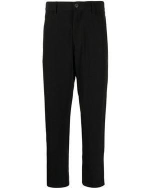 Yohji Yamamoto Cropped-Leg Trousers - Black