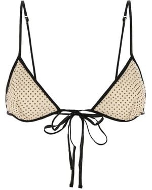 Prada Printed Chiffon Bra - Natural