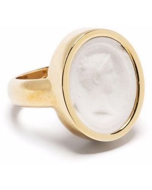 Simone Rocha Cameo Embossed Ring - Metallic