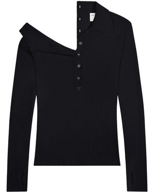 Courreges Multi-Button Polo Jumper - Blue